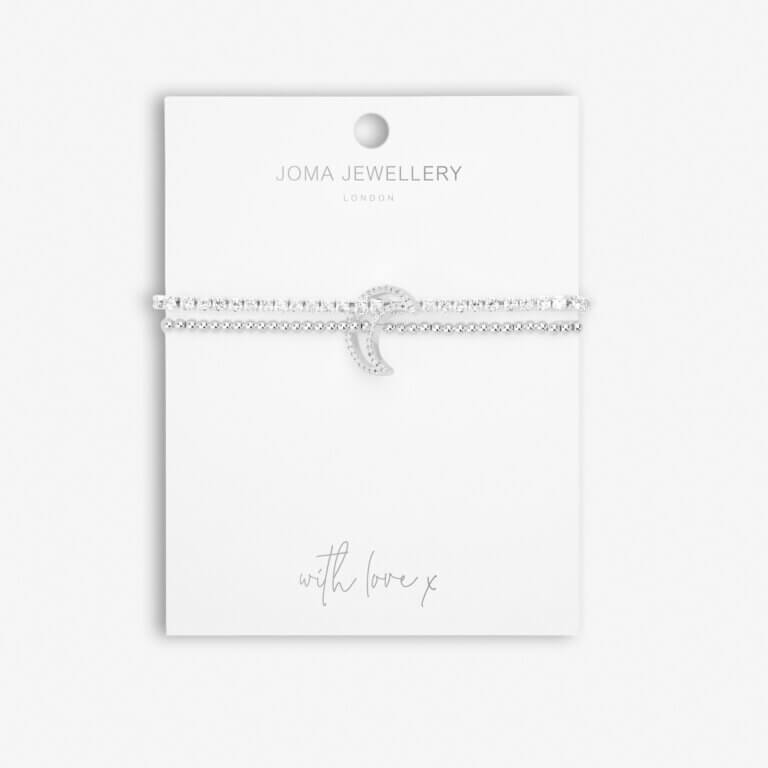 Lila Lustre | Moon | Silver | Bracelet | 17.5cm Stretch