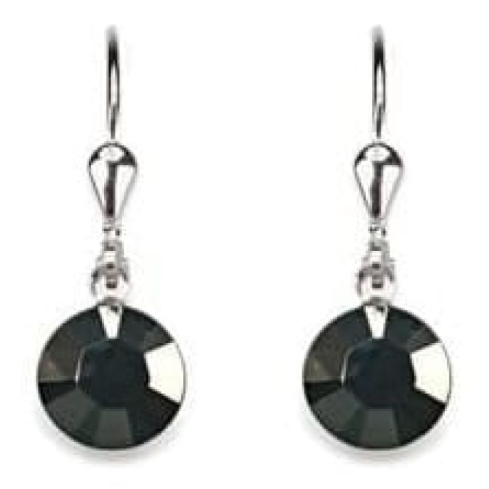 Ladies Silver Swarovski Elements Rhodium Plated Metal Earrings
