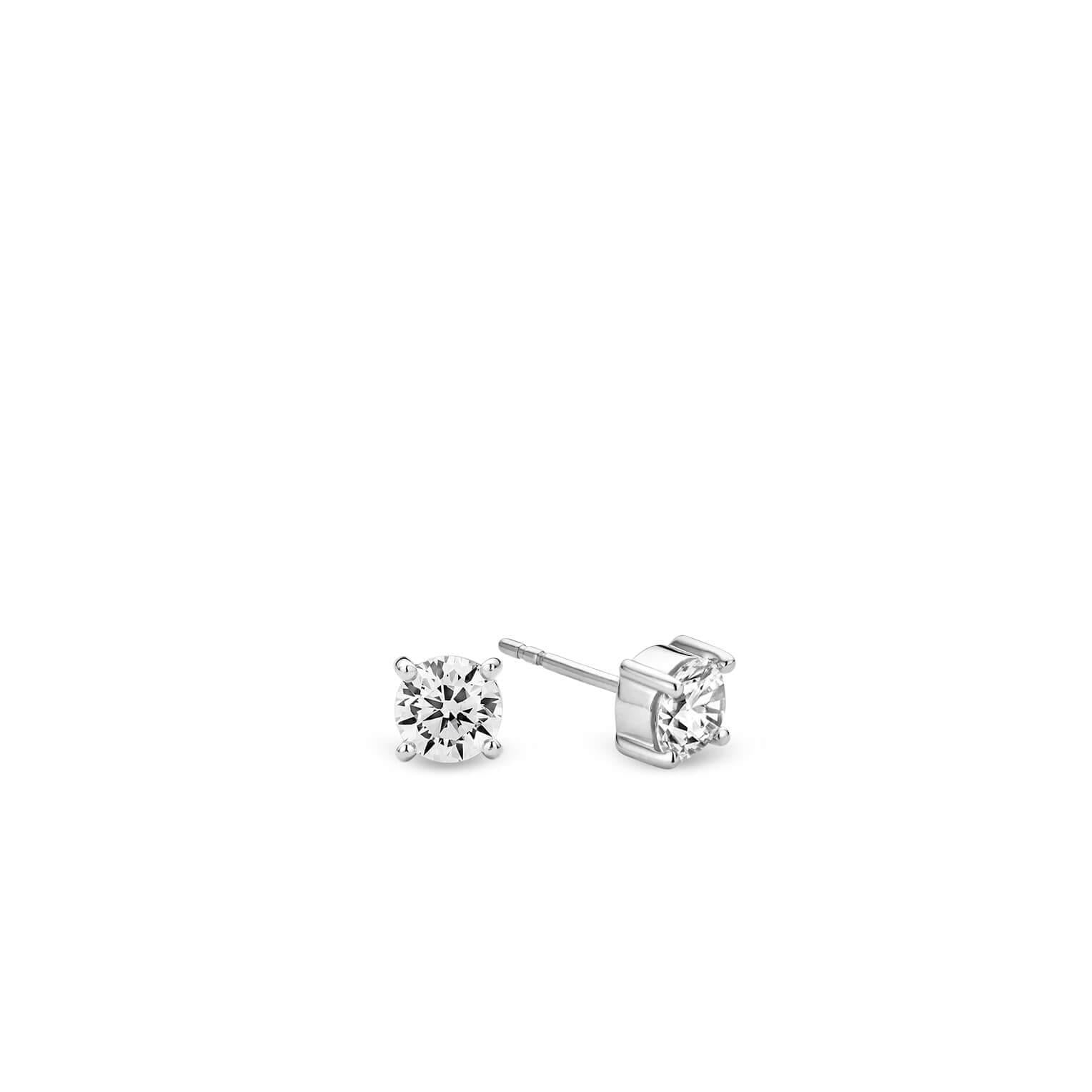 White CZ Stud Earrings