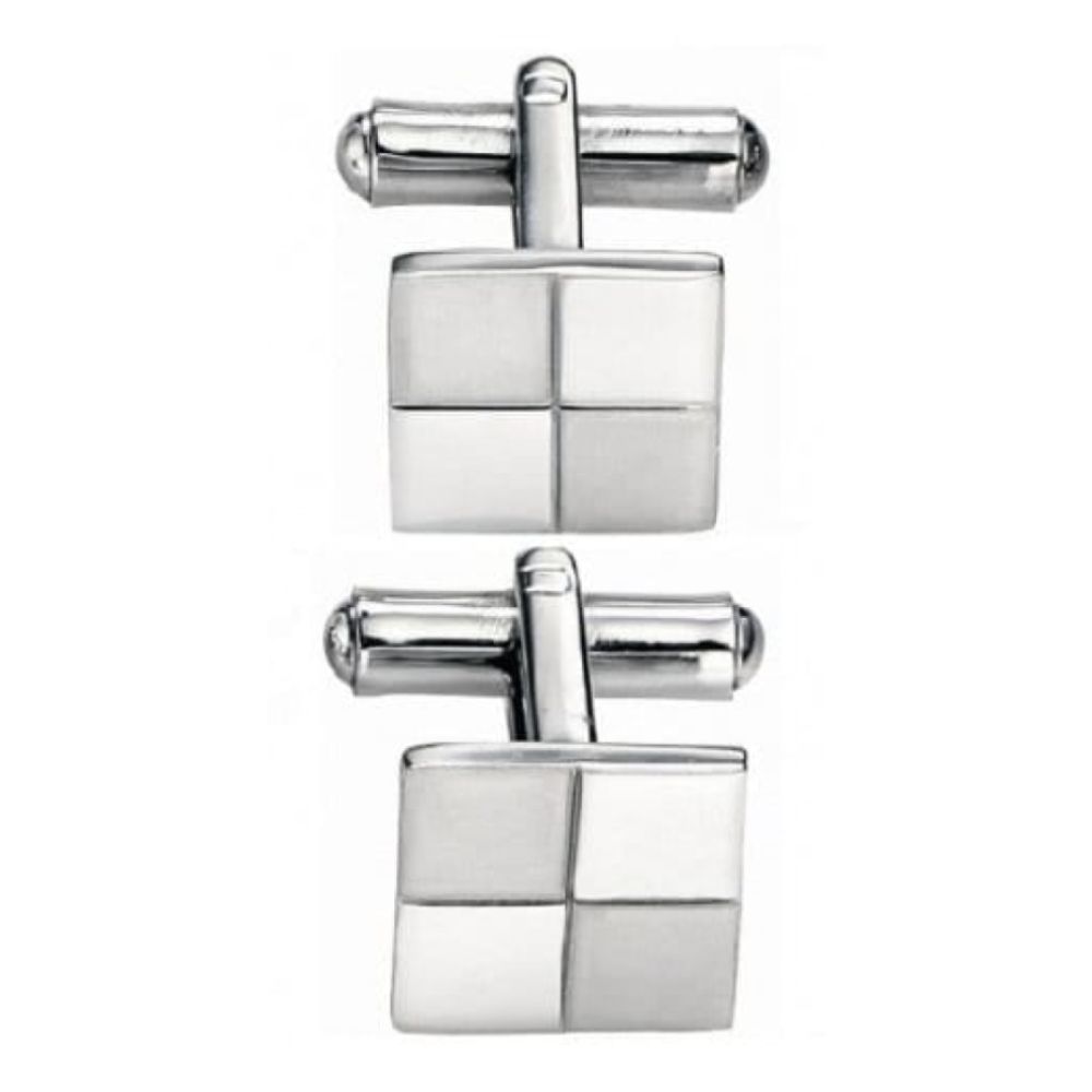 Stainless Steel Detailed Cufflinks