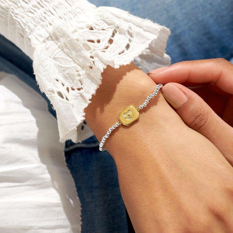 A Little 'Positive Vibes' Silver & Gold Plated Bracelet
