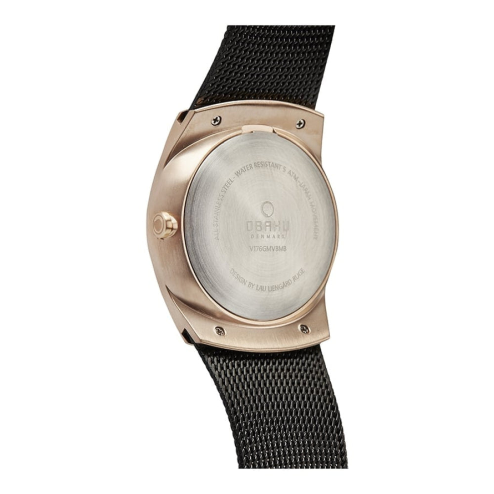 JORD - NIGHT Rose Gold Plated Day/Date Display Watch