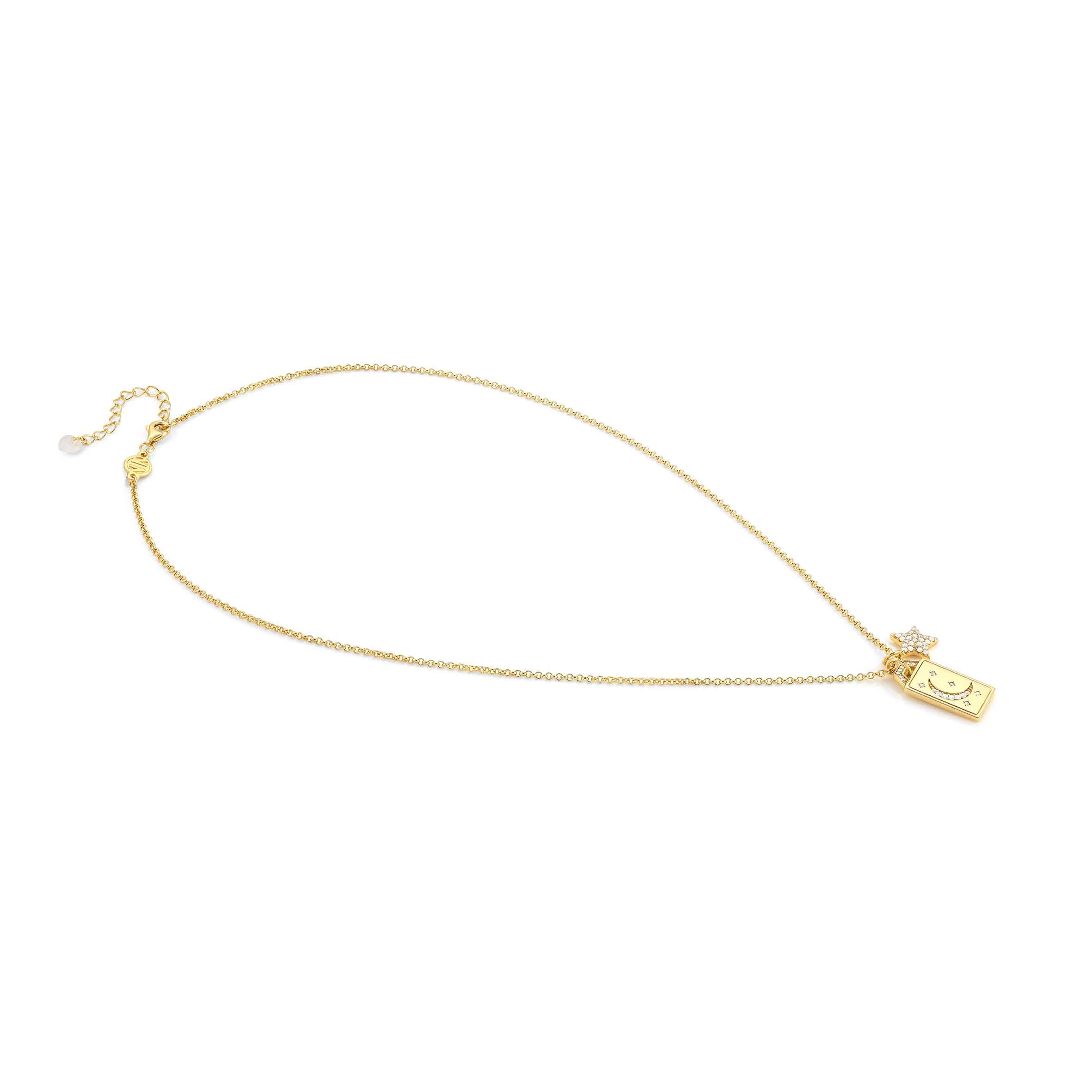 Talismani 18k Gold Necklace With Star and Moon