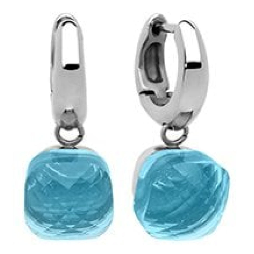 Creole "Firenze" Big (S/P) Aqua Earrings