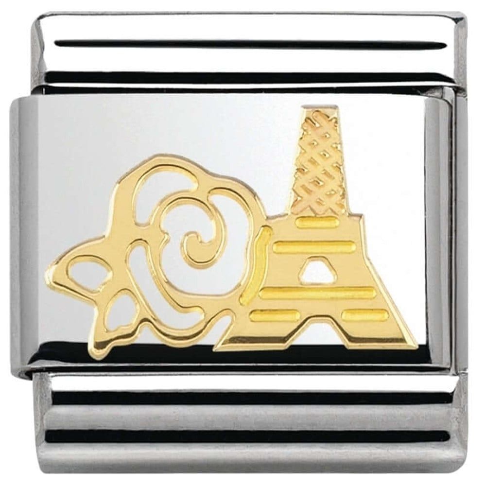 Classic Gold Rose & Eiffel Tower Link