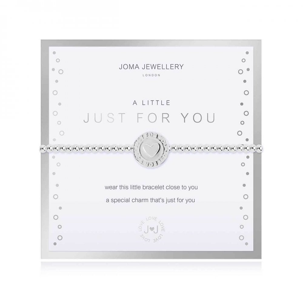 Beautifully Boxed A Littles | Just For You | Silver | Bracelet | 17.5cm Stretch