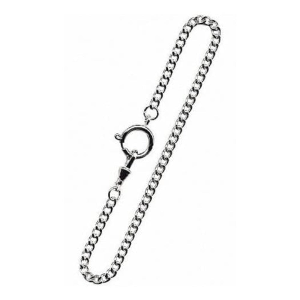 Chrome Plated 12 Inch Bolt Ring Pocket Watch Chain