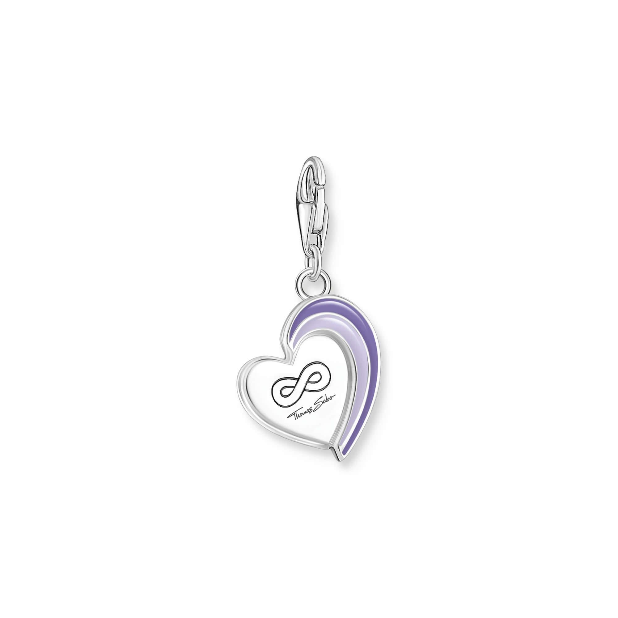 BEST FRIENDS With Violet Enamel Charm Pendant