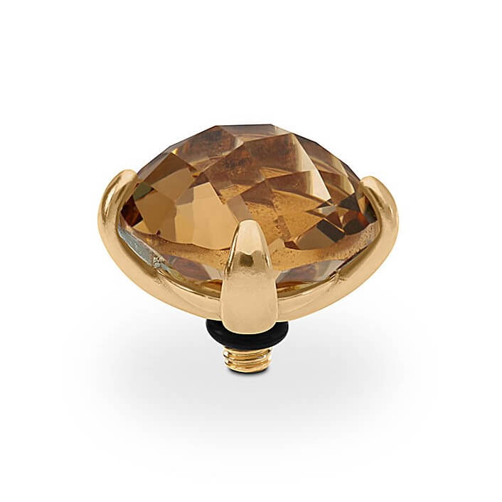 Interc Seano YG Smoked Topaz 13mm Top