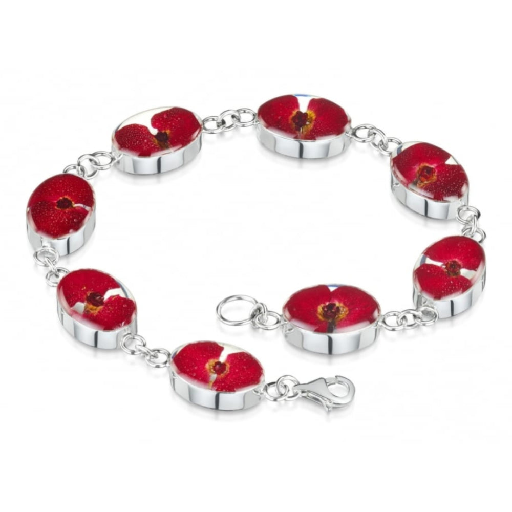 Silver Bracelet - Poppy - Oval