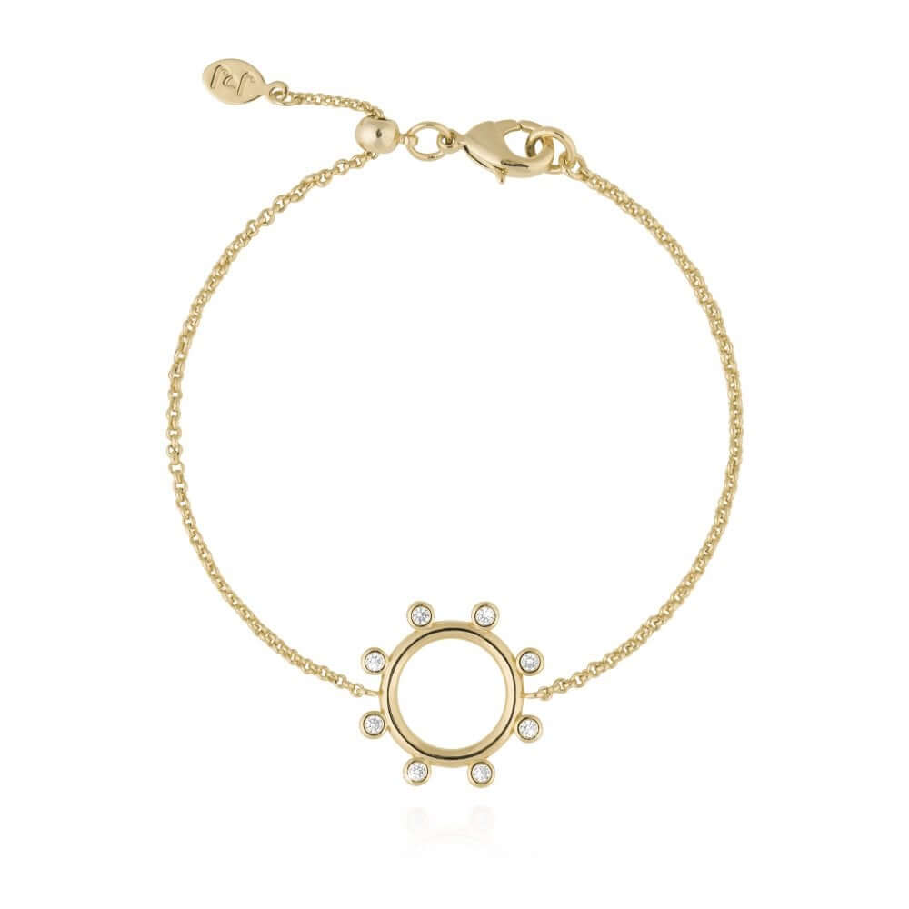 Zahra | Gold | CZ Hoop | Bracelet | 19cm Adjustable