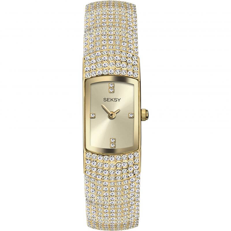 Gold Plated & Swarovski Element Ladies Watch