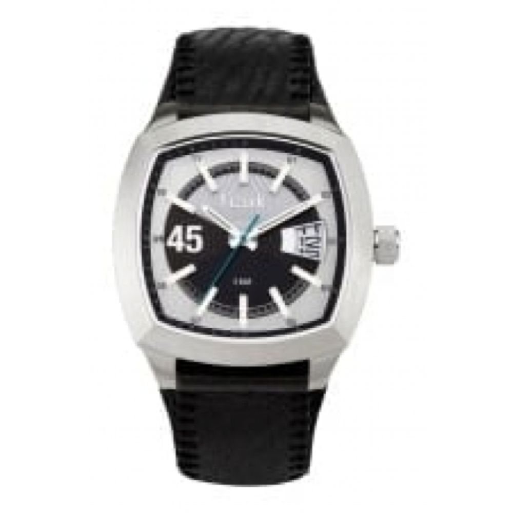 Men's Quartz Watch With Date Function And Leather Strap