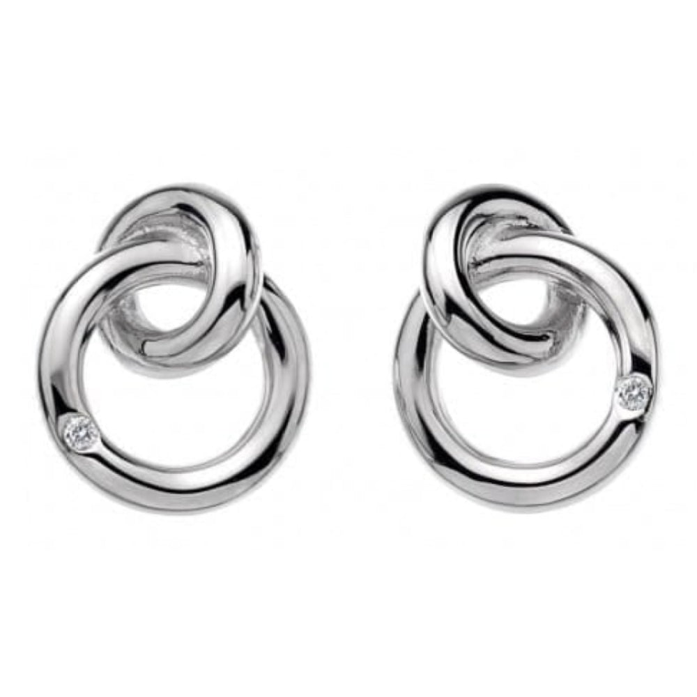 Eternity Interlocking 18ct Gold Vermeil Stud Earrings