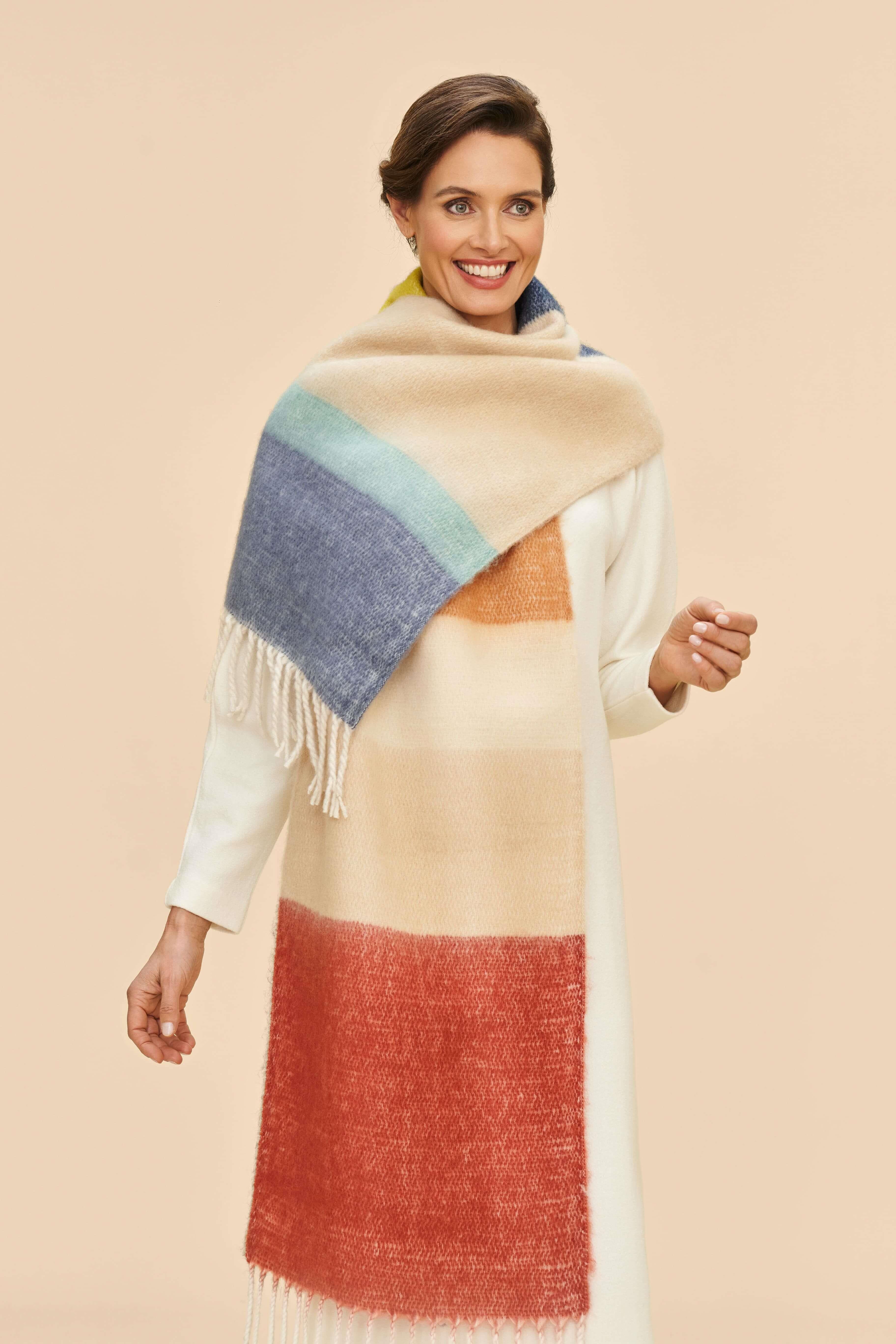 Soho Cosy Scarf - Chartreuse Mix