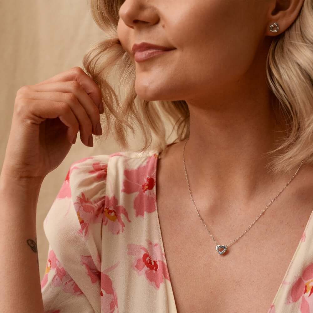 Diamond Amulet Heart Pendant Necklace