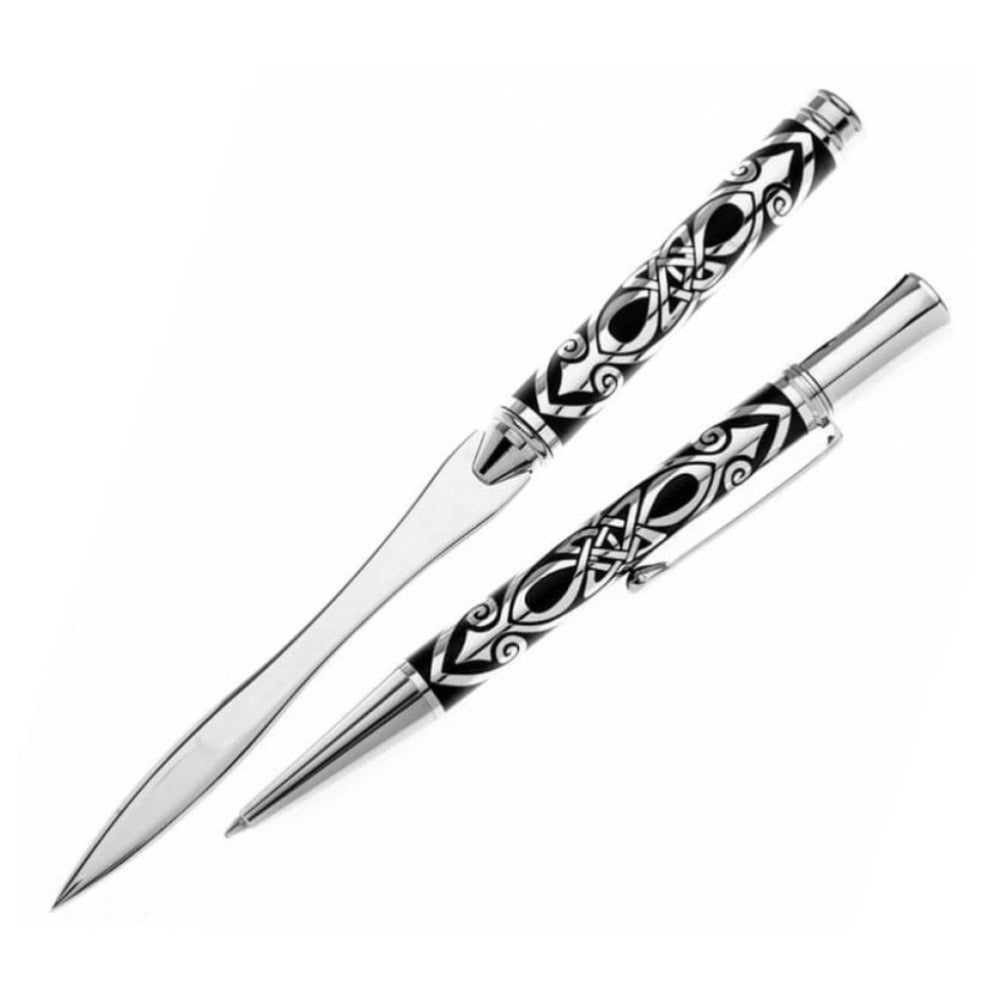 Celtic Spear Knot Ballpoint Pen and Knife Set