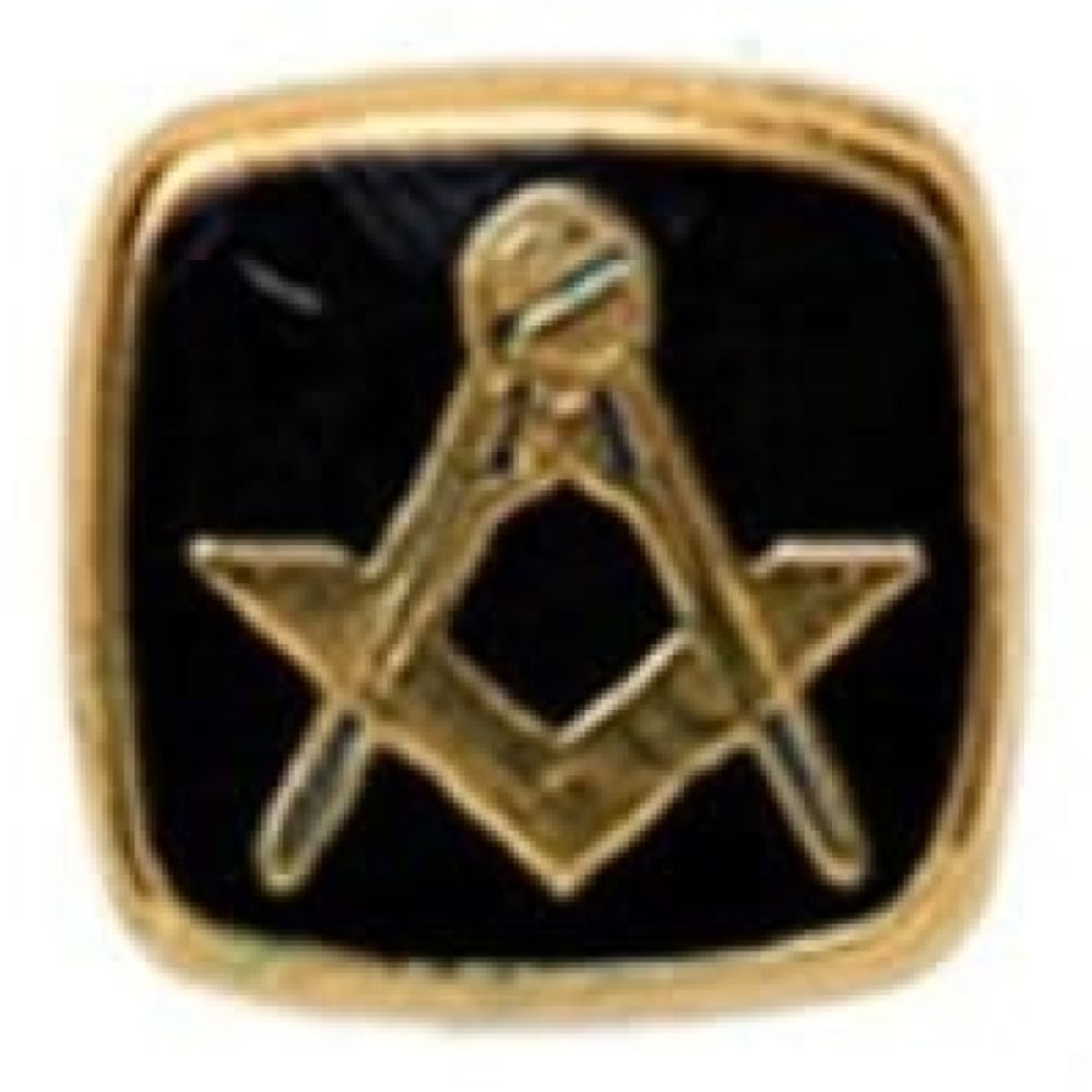Black Cushion Masonic Tie Tac