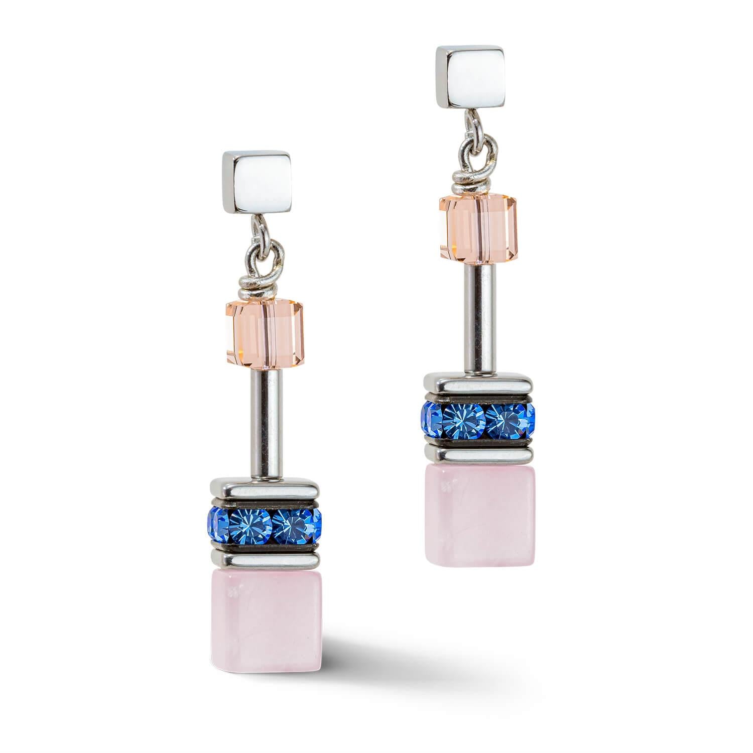 Lilac-Blue GeoCUBE Iconic Precious Earrings