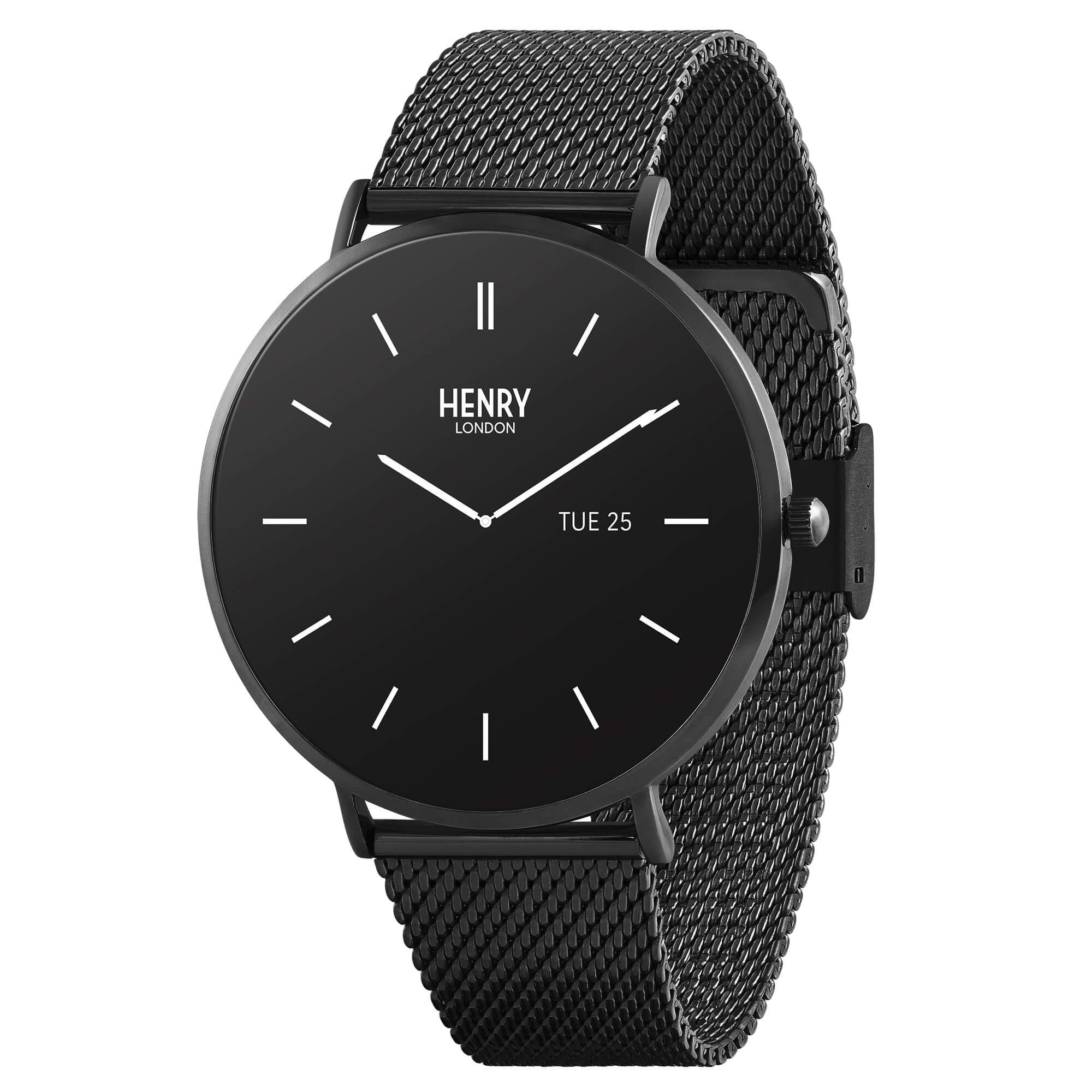 Smart Amoled Black Mesh Strap Watch