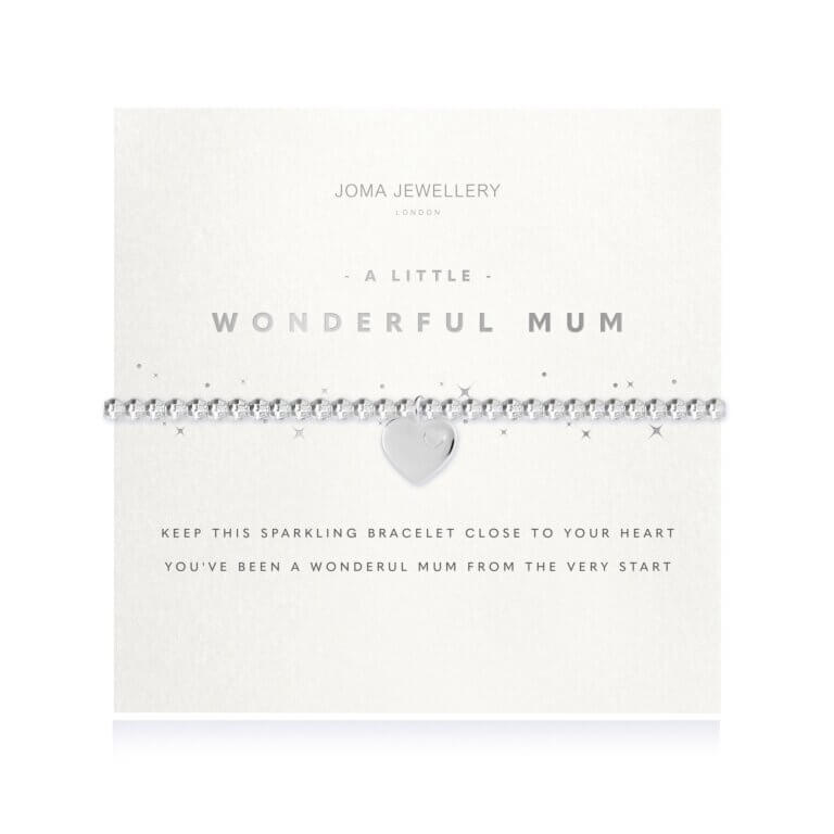 Faceted A Little | Wonderful Mum | Silver | Bracelet | 17.5cm Stretch