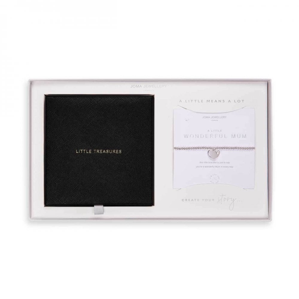 A Little Jewellery Box | Wonderful Mum | Silver | Bracelet | 17.5cm Stretch