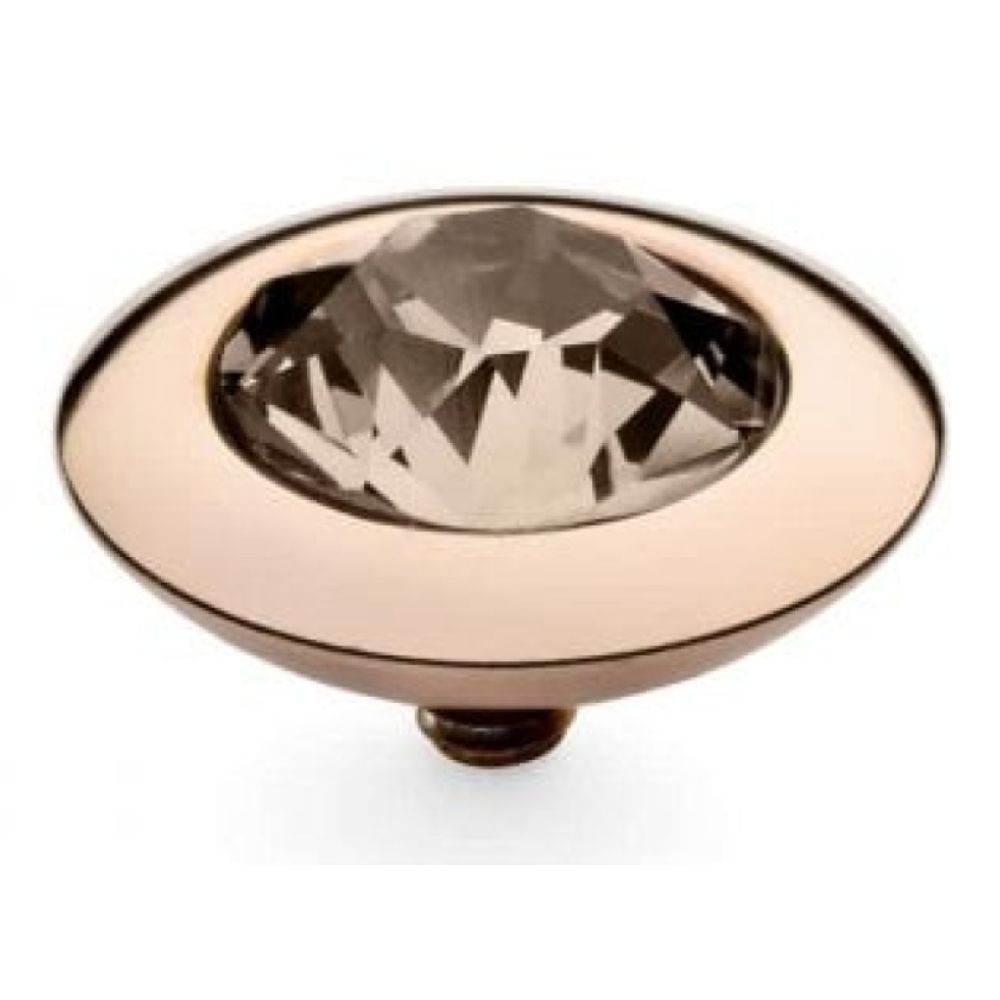 Famosa Rose Gold 13mm Tondo Ring Top Silk