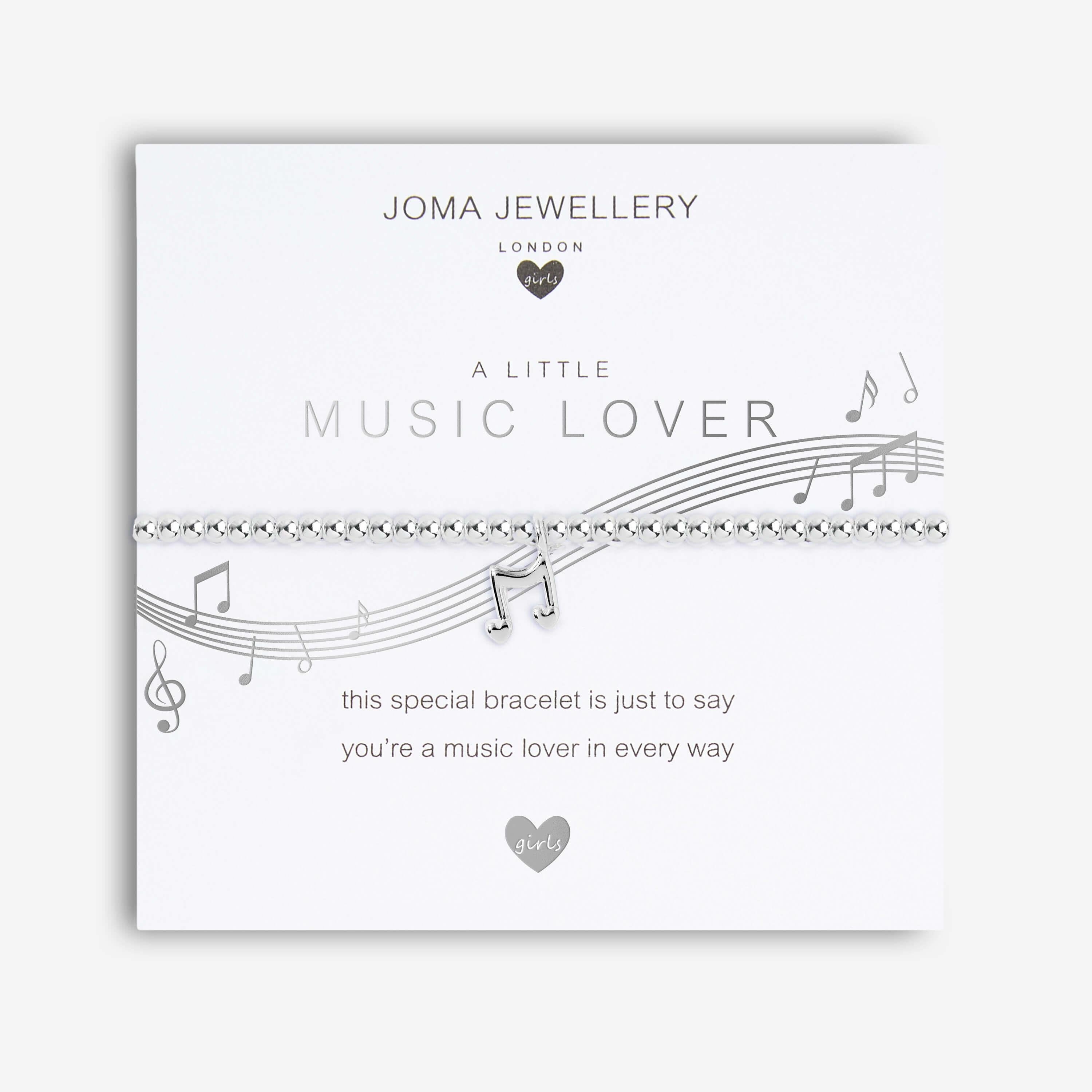 A Little | Music Lover | Silver | Bracelet | 15.5cm Stretch