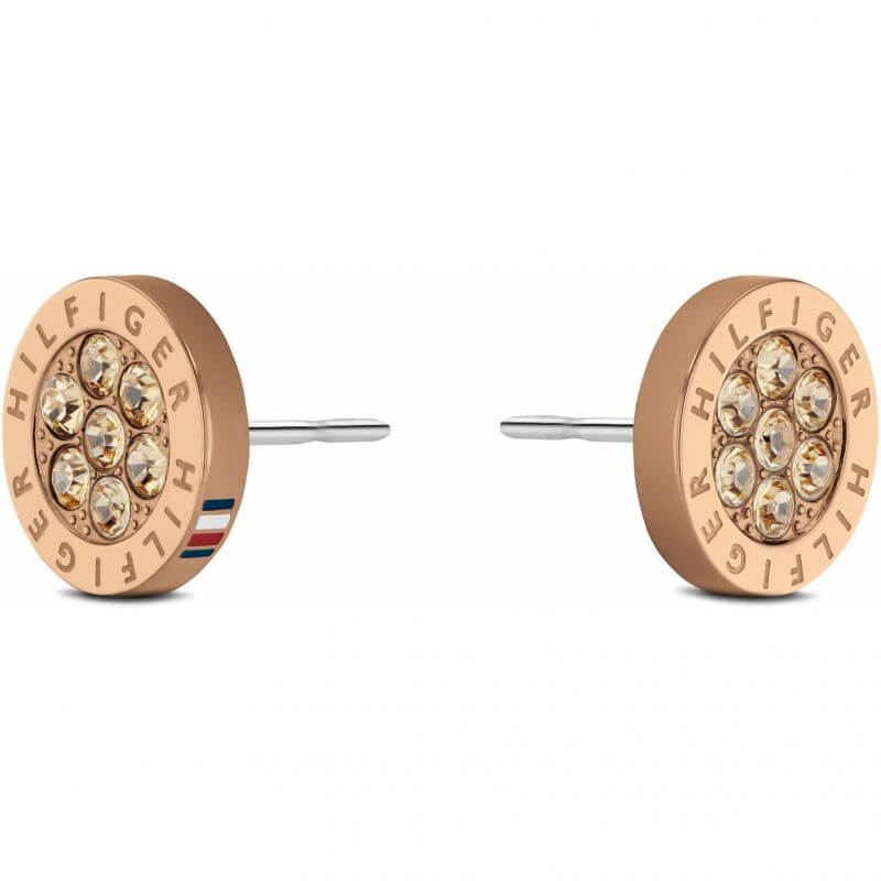Crystal Rose Gold Stud Earrings