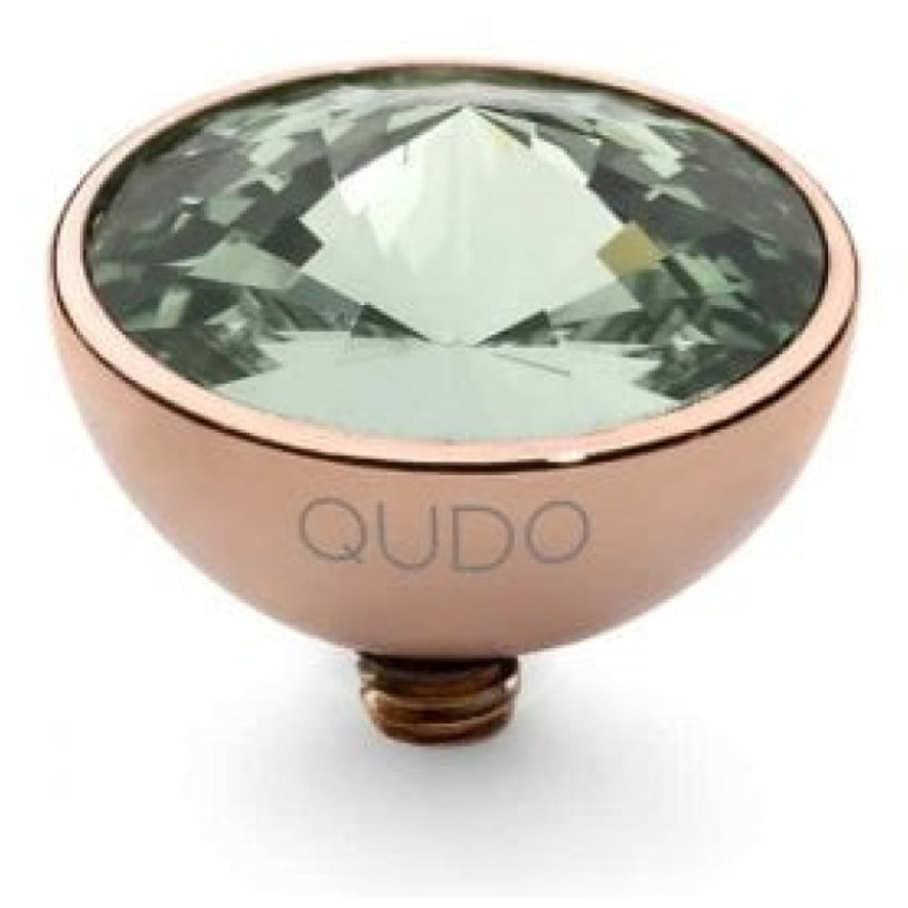 Famosa Rose Gold 11.5mm Bottone Ring Top Chrysolite