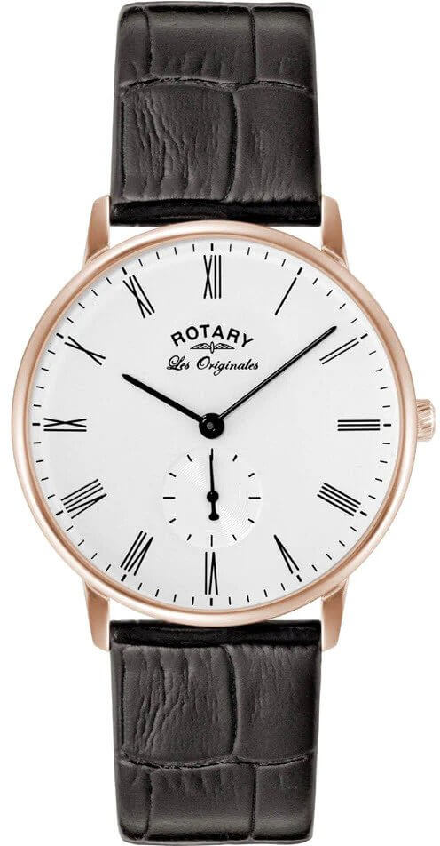 Les Originales Rose Gold Gents Leather Watch