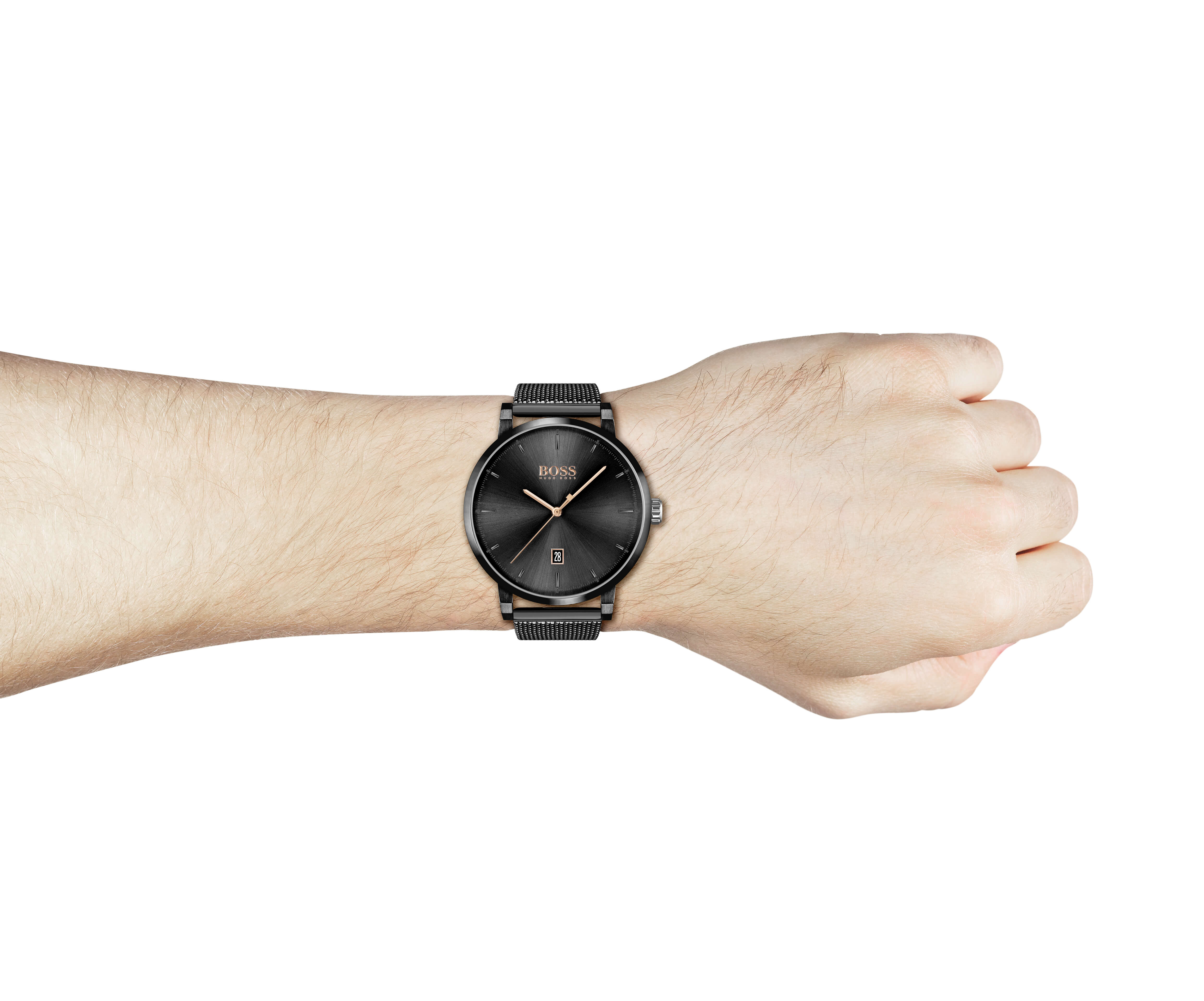 Confidence IP Black Gents Watch