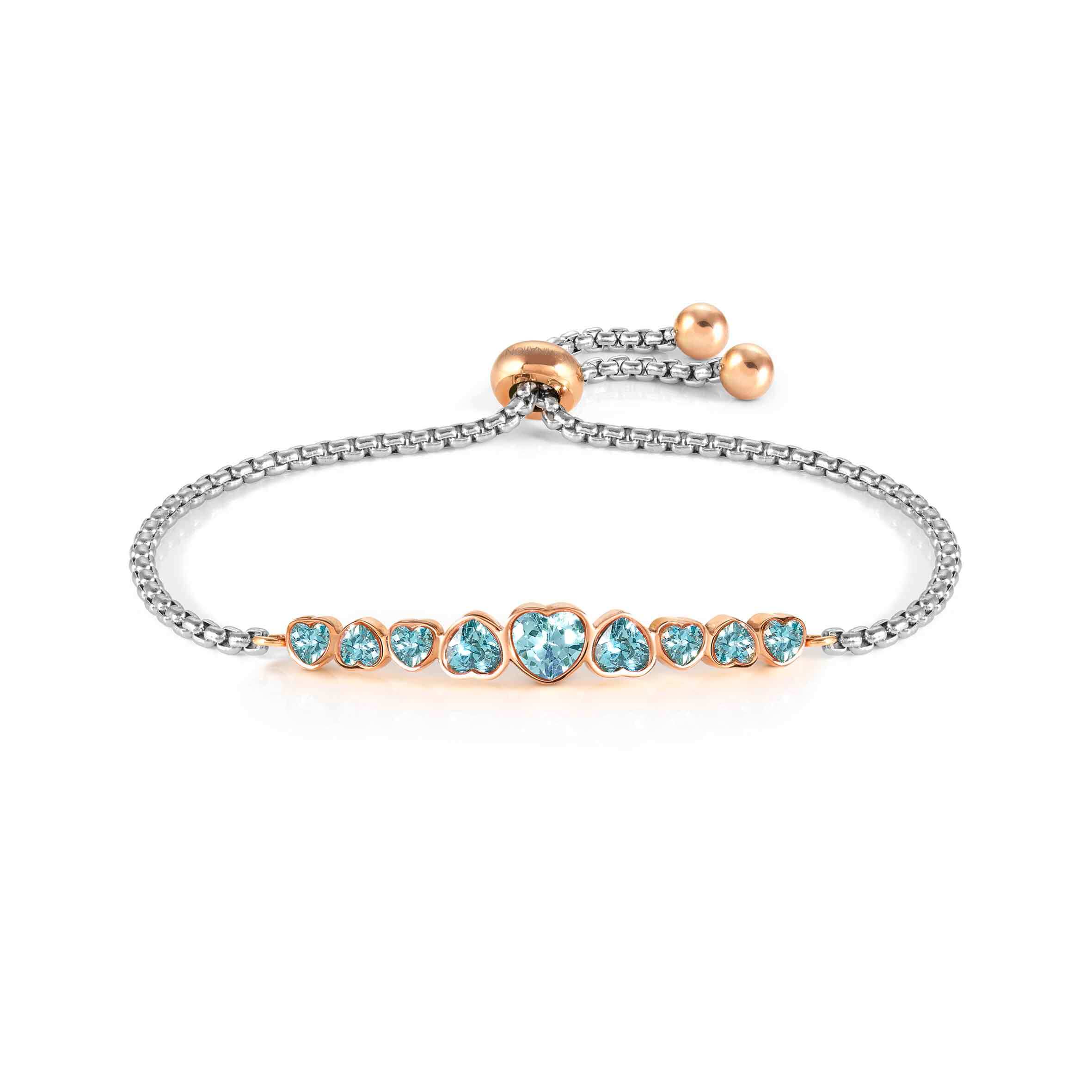 Milleluci Bracelet With Blue Heart CZ