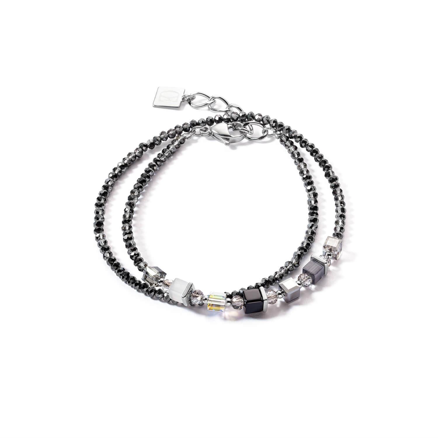 Joyful Colours Silver Grey Wrap Bracelet