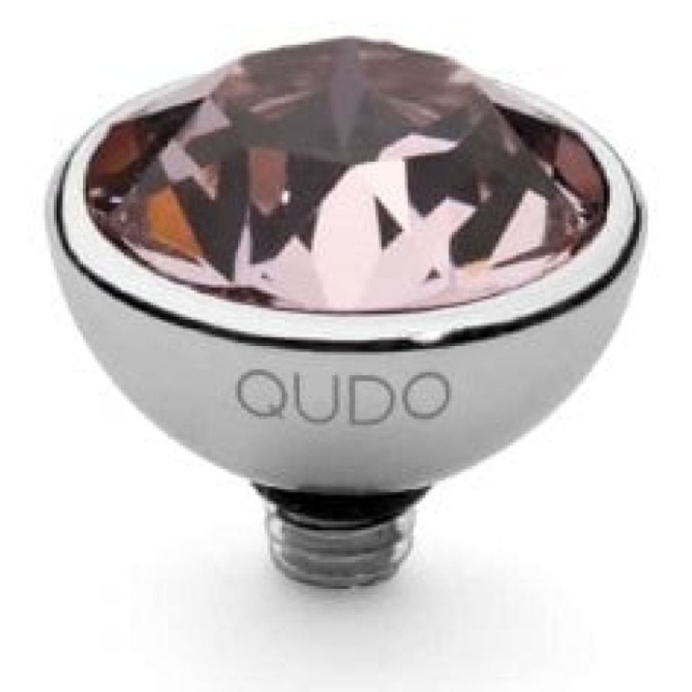Famosa Silver 10mm Bottone Ring Top Amethyst