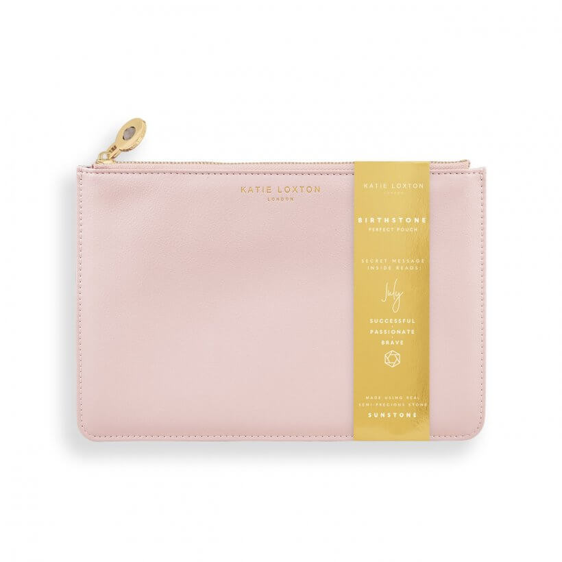 Birthstone Perfect Pouch | July | Sunstone | Blush Pink