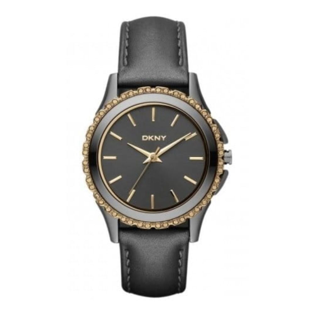 Ladies Silver Leather Glitz & Essential Watch