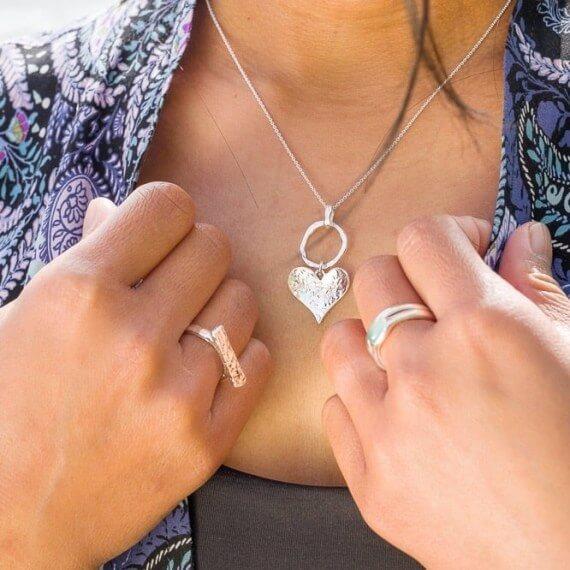 Origins Circle & Heart Pendant Necklace