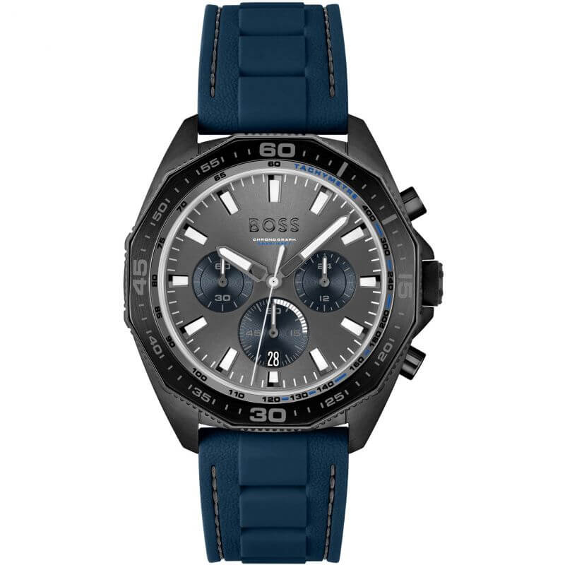 Energy Grey Chronograph Dial Blue Strap Watch
