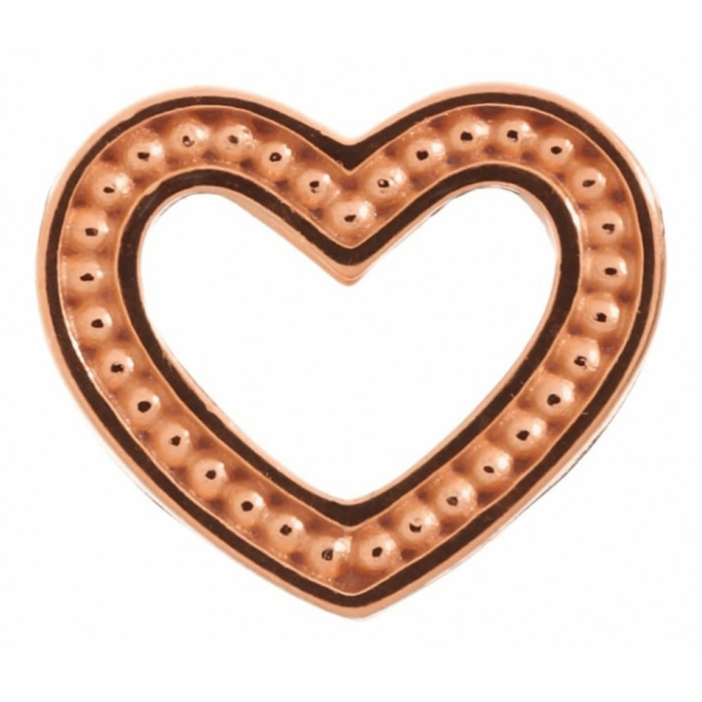 Rose Gold Hearts With Dots Charm