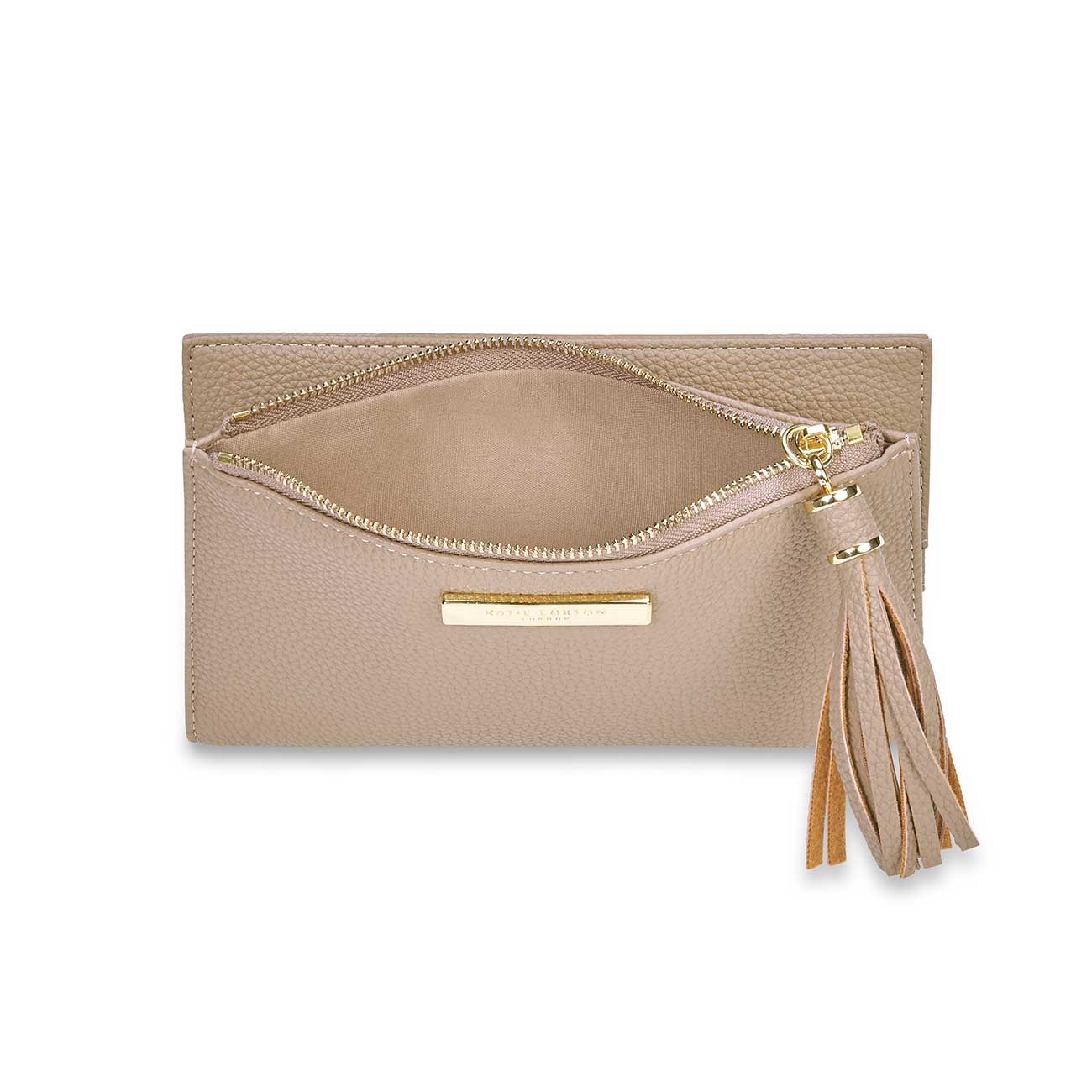 Tassel Fold Out Purse | Taupe