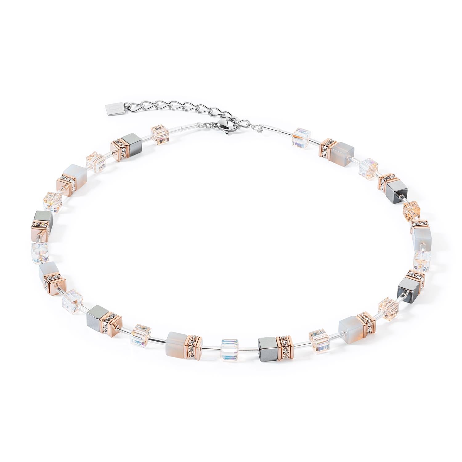 GeoCUBE Iconic Precious Rose Gold Peach Necklace