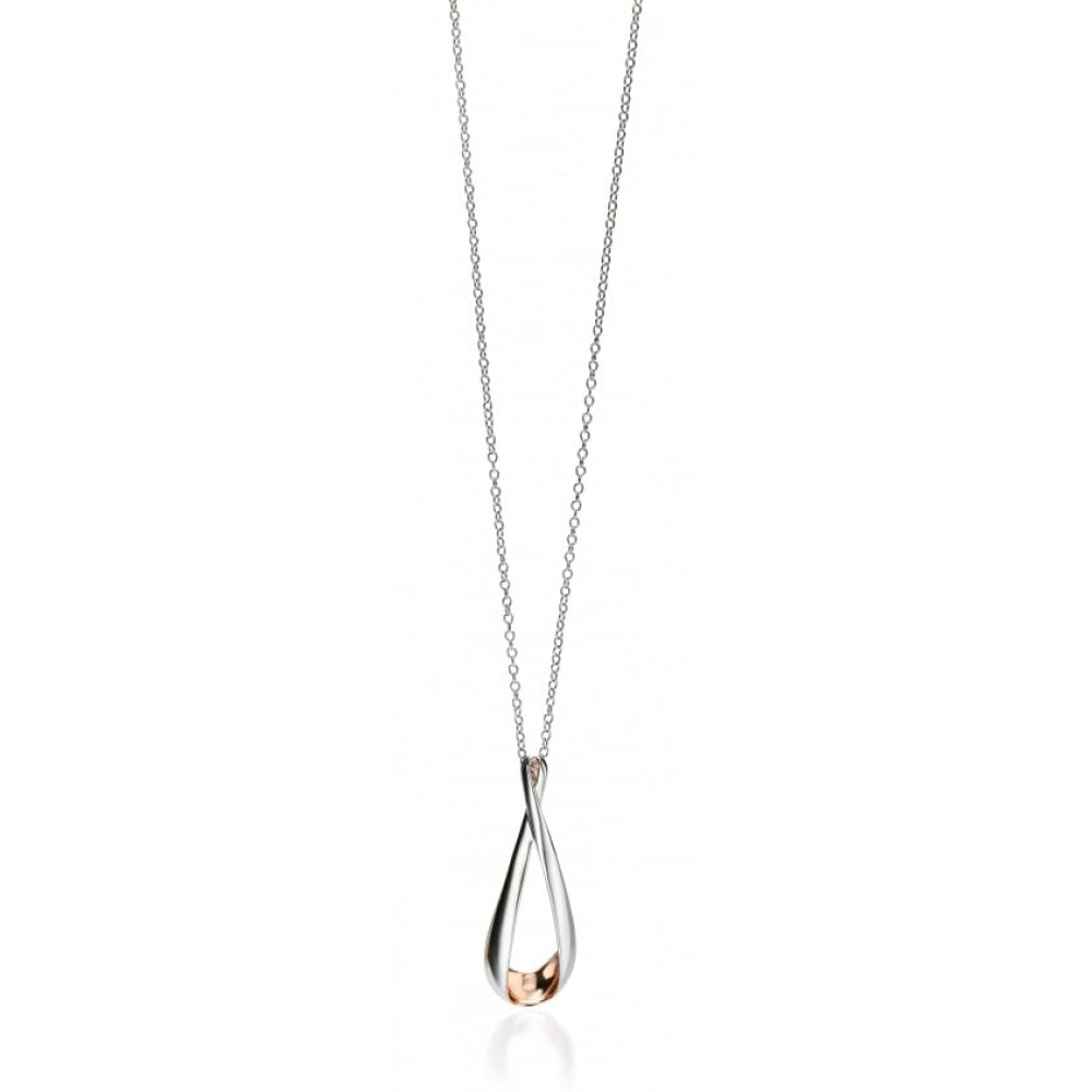 Rose Gold Plated Folded Detail Pendant