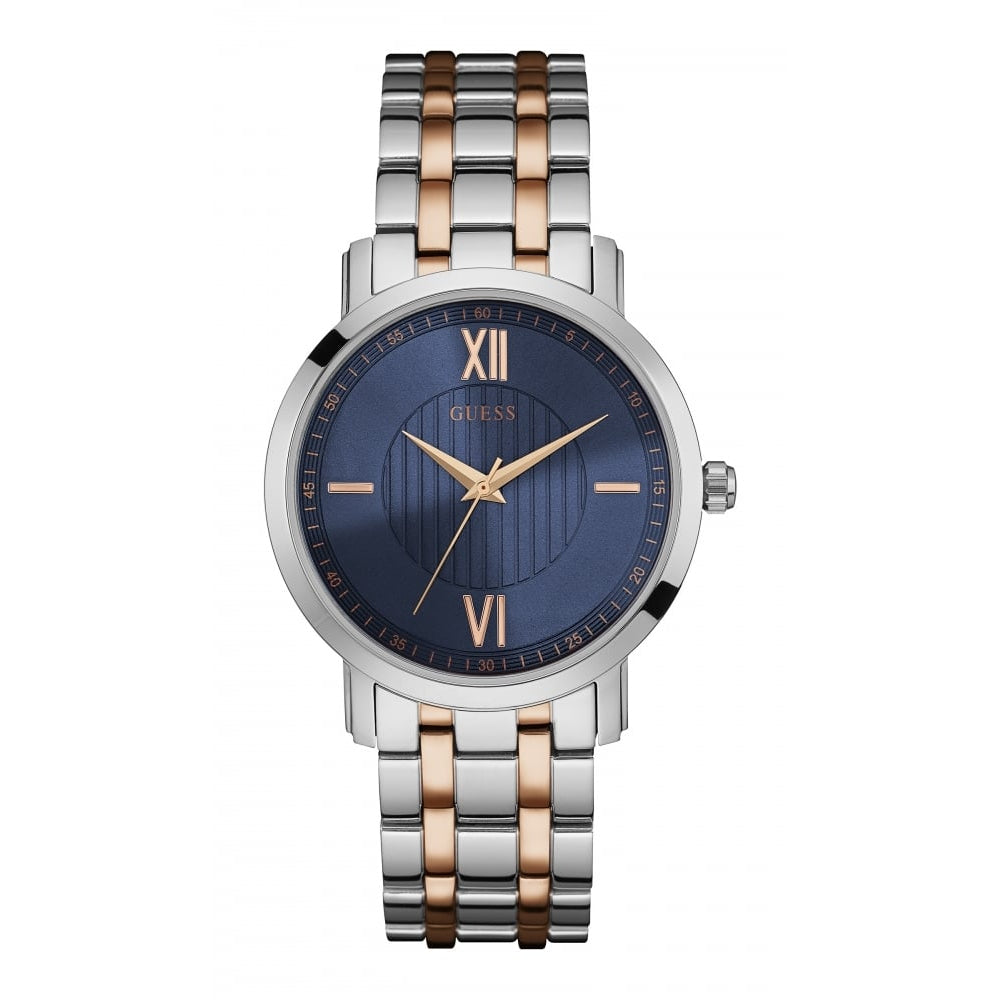 Silver Plated Stainless Steel Blue Dial Gents Wristwatch