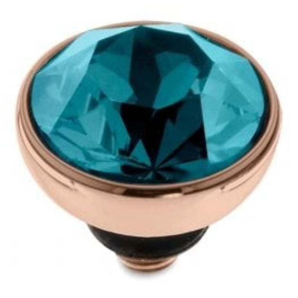 Famosa BOTTONE 8mm (RG/P) Blue Zircon