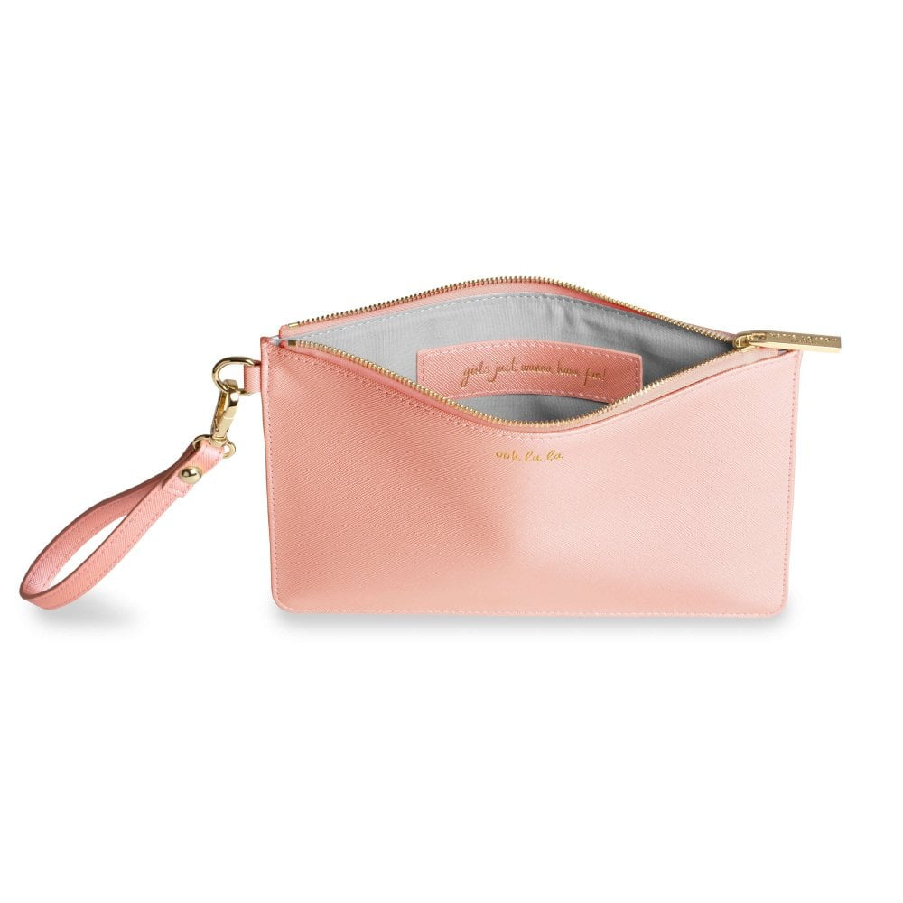 Secret Message Pouch - Ooh La La - Metallic Peach - 16x24cm