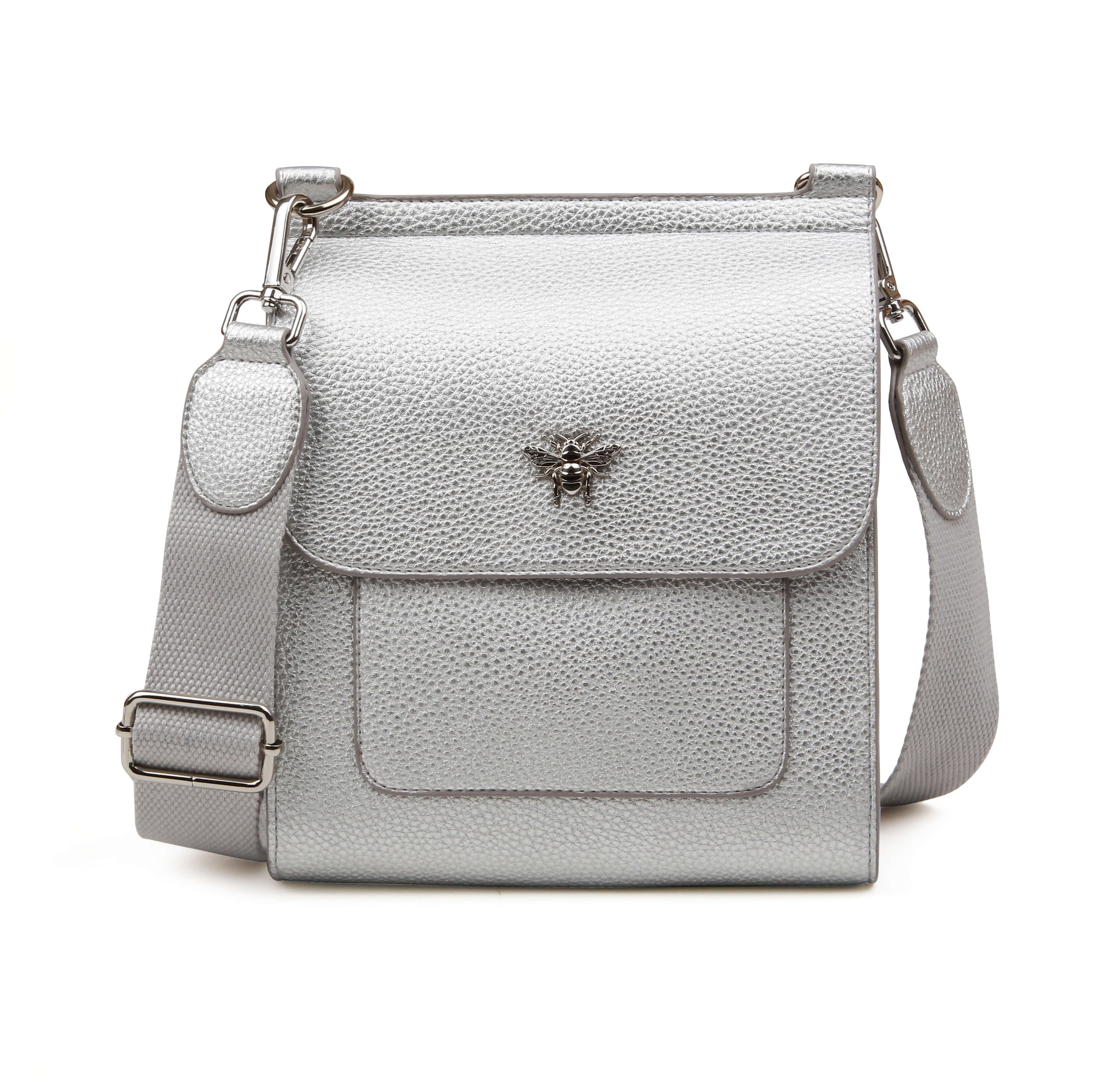 Bloomsbury Cross Body Bag In Silver
