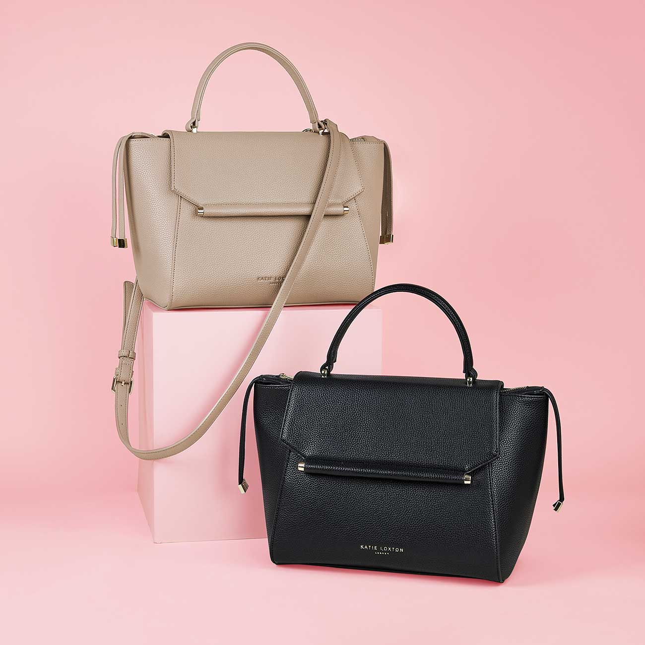 Ava Top Handle Bag | Black