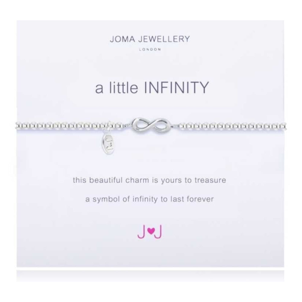 a little INFINITY - bracelet - silver with silver infinity looped symbol