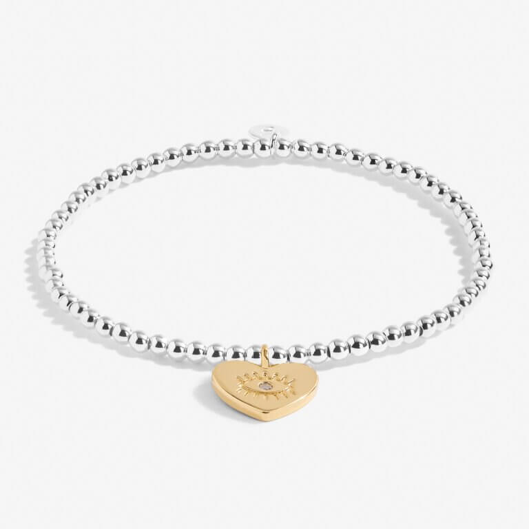 A Little | Love Peace And Yoga | Silver | Bracelet | 17.5cm Stretch